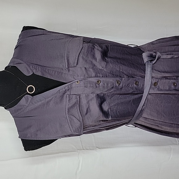 Motherhood Maternity Sleeveless Button-up Dress w/Belt - Picture 14 of 16